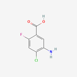 molecular formula C7H5ClFNO2 B582094 5-Amino-4-chloro-2-fluorobenzoic acid CAS No. 957187-25-6