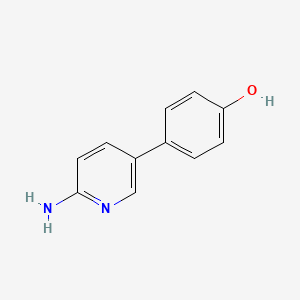 molecular formula C11H10N2O B582095 4-(6-Aminopyridin-3-yl)phenol CAS No. 96721-88-9