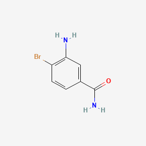 molecular formula C7H7BrN2O B582097 3-Amino-4-bromobenzamide CAS No. 98550-53-9