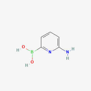 molecular formula C5H7BN2O2 B582101 (6-Aminopyridin-2-yl)boronic acid CAS No. 1220910-24-6