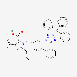 molecular formula C43H38N6O2 B582104 Dehydro N2-Triphenylmethyl Olmesartan CAS No. 1797891-24-7