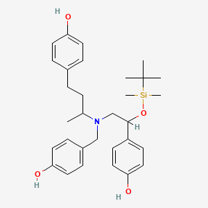 molecular formula C31H43NO4Si B582106 N-(4-Hydroxy)benzyl O-tert-Butyldimethylsilyl Ractopamine CAS No. 1797883-87-4