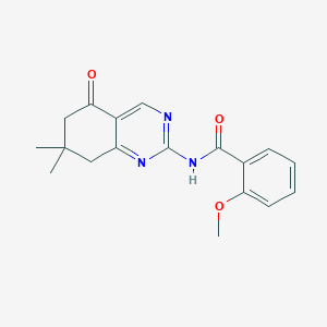 molecular formula C18H19N3O3 B5821063 N-(7,7-dimethyl-5-oxo-5,6,7,8-tetrahydroquinazolin-2-yl)-2-methoxybenzamide 