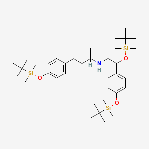 molecular formula C36H65NO3Si3 B582109 Tri-O-(tert-butyldimethylsilyl) Ractopamine CAS No. 1797136-77-6