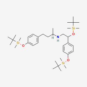 B582109 N-[2-[Tert-butyl(dimethyl)silyl]oxy-2-[4-[tert-butyl(dimethyl)silyl]oxyphenyl]ethyl]-4-[4-[tert-butyl(dimethyl)silyl]oxyphenyl]butan-2-amine CAS No. 1797136-77-6