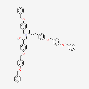 molecular formula C60H59NO6 B582110 Tri-N,O,O-(4-benzyloxy)benzyl Ractopamine CAS No. 1797884-42-4