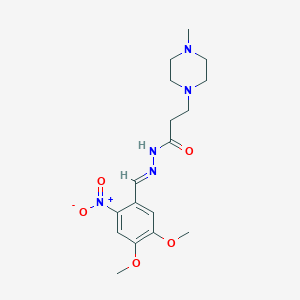 molecular formula C17H25N5O5 B5821219 N-[(E)-(4,5-dimethoxy-2-nitrophenyl)methylideneamino]-3-(4-methylpiperazin-1-yl)propanamide 
