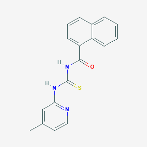 molecular formula C18H15N3OS B5821287 N-[(4-methylpyridin-2-yl)carbamothioyl]naphthalene-1-carboxamide 