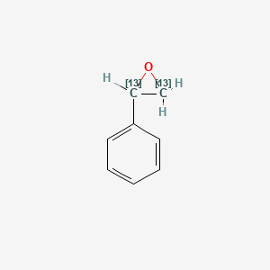 molecular formula C8H8O B582132 rac Styrene Oxide-13C2 CAS No. 1189532-69-1