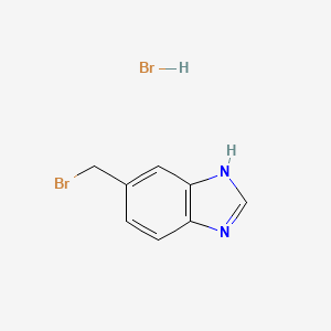 molecular formula C8H8Br2N2 B582135 5-(Bromomethyl)-1H-benzo[d]imidazole hydrobromide CAS No. 1357946-12-3