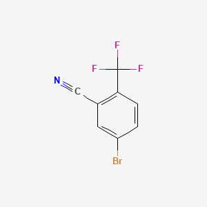 molecular formula C8H3BrF3N B582136 5-Bromo-2-(trifluoromethyl)benzonitrile CAS No. 1208076-28-1