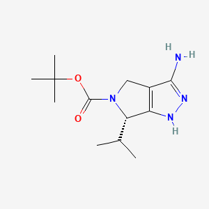 tert-butyl (6S)-3-amino-6-propan-2-yl-4,6-dihydro-1H-pyrrolo[3,4-c]pyrazole-5-carboxylate