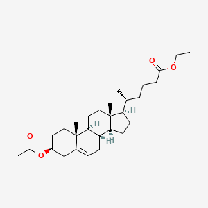 Ethyl (5R)-5-[(3S,8S,9S,10R,13R,14S,17R)-3-acetyloxy-10,13-dimethyl-2,3,4,7,8,9,11,12,14,15,16,17-dodecahydro-1H-cyclopenta[a]phenanthren-17-yl]hexanoate