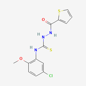 molecular formula C13H12ClN3O2S2 B5821452 N-(5-CHLORO-2-METHOXYPHENYL)-2-(2-THIENYLCARBONYL)-1-HYDRAZINECARBOTHIOAMIDE 