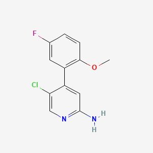 5-Chloro-4-(5-fluoro-2-methoxy-phenyl)-pyridin-2-ylamine