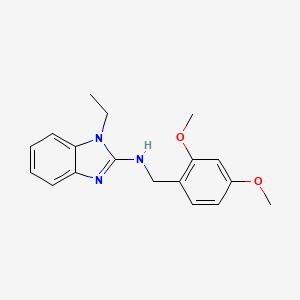 molecular formula C18H21N3O2 B5821550 N-[(2,4-DIMETHOXYPHENYL)METHYL]-1-ETHYL-1H-1,3-BENZODIAZOL-2-AMINE 