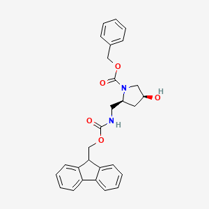 (2S,4S)-benzyl 2-((((9H-fluoren-9-yl)methoxy)carbonylamino)methyl)-4-hydroxypyrrolidine-1-carboxylate