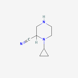 1-Cyclopropylpiperazine-2-carbonitrile