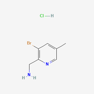 molecular formula C7H10BrClN2 B582167 (3-溴-5-甲基吡啶-2-基)甲胺盐酸盐 CAS No. 1257535-62-8