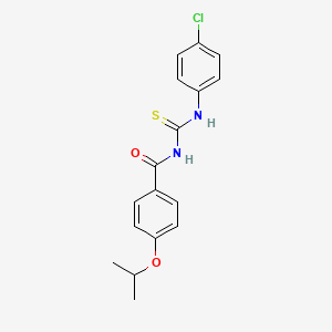 molecular formula C17H17ClN2O2S B5821685 N-[(4-chlorophenyl)carbamothioyl]-4-(propan-2-yloxy)benzamide 