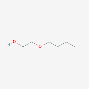 molecular formula C6H14O2<br>CH3(CH2)2CH2OCH2CH2OH<br>C6H14O2 B058217 2-Butoxyethanol CAS No. 111-76-2