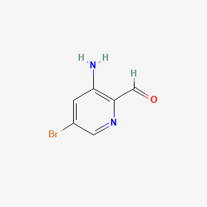 B582170 3-Amino-5-bromopicolinaldehyde CAS No. 1289168-19-9