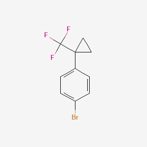 molecular formula C10H8BrF3 B582180 1-Bromo-4-(1-(trifluoromethyl)cyclopropyl)benzene CAS No. 1227160-18-0
