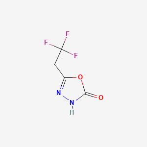 molecular formula C4H3F3N2O2 B582184 5-(2,2,2-Trifluoroethyl)-1,3,4-oxadiazol-2-ol CAS No. 1243250-21-6