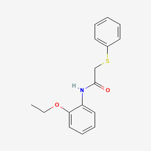molecular formula C16H17NO2S B5821867 N-(2-ethoxyphenyl)-2-(phenylsulfanyl)acetamide 