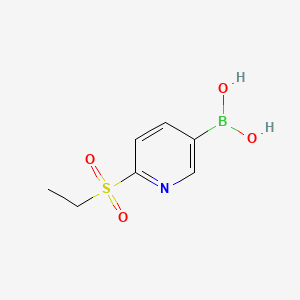 molecular formula C7H10BNO4S B582189 6-(Ethanesulfonyl)pyridine-3-boronic acid CAS No. 1256345-84-2