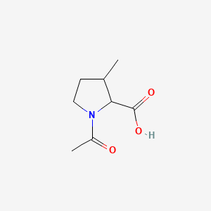 molecular formula C8H13NO3 B582190 1-Acetyl-3-methylpyrrolidine-2-carboxylic acid CAS No. 1248550-79-9