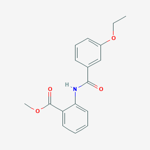 molecular formula C17H17NO4 B5821918 Methyl 2-{[(3-ethoxyphenyl)carbonyl]amino}benzoate 