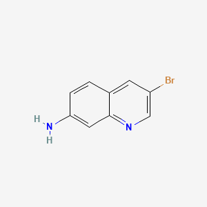 molecular formula C9H7BrN2 B582195 3-Bromoquinolin-7-amine CAS No. 1344046-07-6
