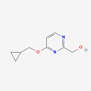 molecular formula C9H12N2O2 B582199 (4-(Cyclopropylmethoxy)pyrimidin-2-yl)methanol CAS No. 1245643-78-0