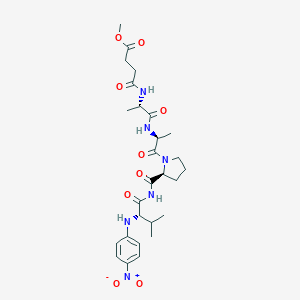 molecular formula C27H38N6O9 B058220 MeOSuc-Ala-Ala-Pro-Val-PNA CAS No. 70967-90-7