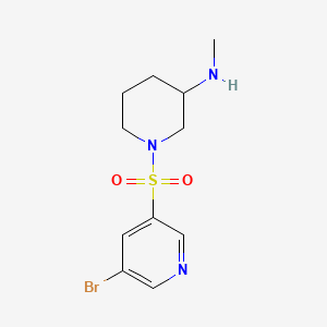 molecular formula C11H16BrN3O2S B582200 1-(5-Bromopyridin-3-ylsulfonyl)-n-methylpiperidin-3-amine CAS No. 1282821-62-8
