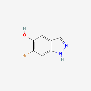 molecular formula C7H5BrN2O B582201 6-bromo-1H-indazol-5-ol CAS No. 1206800-18-1