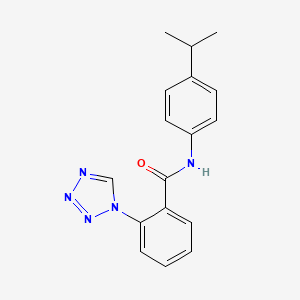 molecular formula C17H17N5O B5822015 N-[4-(propan-2-yl)phenyl]-2-(1H-tetrazol-1-yl)benzamide 