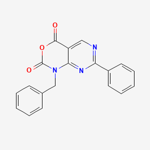 molecular formula C19H13N3O3 B582202 1-Benzyl-7-phenyl-1H-pyrimido[4,5-d][1,3]oxazine-2,4-dione CAS No. 1253792-29-8