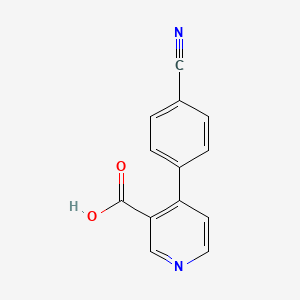 molecular formula C13H8N2O2 B582205 4-(4-Cyanophenyl)nicotinic acid CAS No. 1261943-53-6