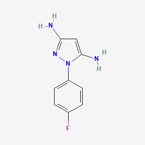 1-(4-fluorophenyl)-1H-pyrazole-3,5-diamine