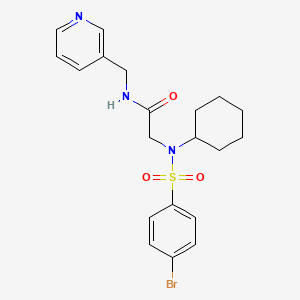 molecular formula C20H24BrN3O3S B5822132 N~2~-[(4-bromophenyl)sulfonyl]-N~2~-cyclohexyl-N-(pyridin-3-ylmethyl)glycinamide 