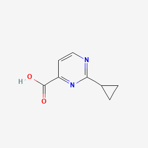 molecular formula C8H8N2O2 B582220 2-Cyclopropylpyrimidine-4-carboxylic acid CAS No. 1211533-70-8