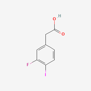 molecular formula C8H6FIO2 B582221 2-(3-Fluoro-4-iodophenyl)acetic acid CAS No. 1261874-58-1