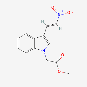 molecular formula C13H12N2O4 B5822275 methyl 2-[3-[(E)-2-nitroethenyl]indol-1-yl]acetate 