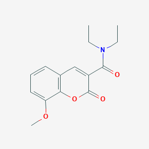 molecular formula C15H17NO4 B5822278 N,N-diethyl-8-methoxy-2-oxochromene-3-carboxamide 