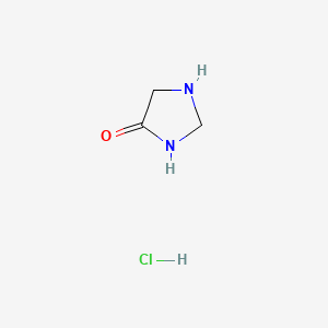 molecular formula C3H7ClN2O B582231 Imidazolidin-4-one hydrochloride CAS No. 1373253-20-3