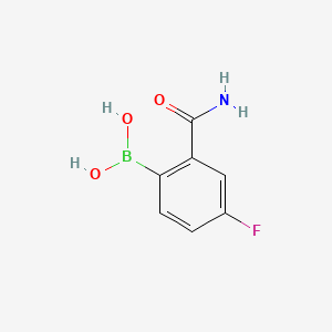 molecular formula C7H7BFNO3 B582232 (2-Carbamoyl-4-fluorophenyl)boronic acid CAS No. 1217500-90-7