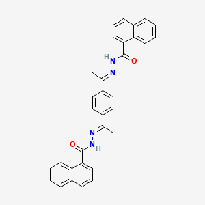 molecular formula C32H26N4O2 B5822330 N'~1~-[(E)-1-(4-{1-[(E)-2-(1-NAPHTHYLCARBONYL)HYDRAZONO]ETHYL}PHENYL)ETHYLIDENE]-1-NAPHTHOHYDRAZIDE 
