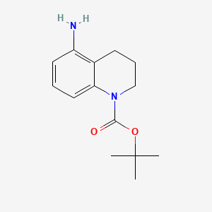 molecular formula C14H20N2O2 B582234 Tert-butyl 5-amino-3,4-dihydroquinoline-1(2H)-carboxylate CAS No. 1206248-74-9